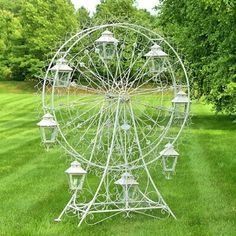 Suport flori tip carusel pentru gradina