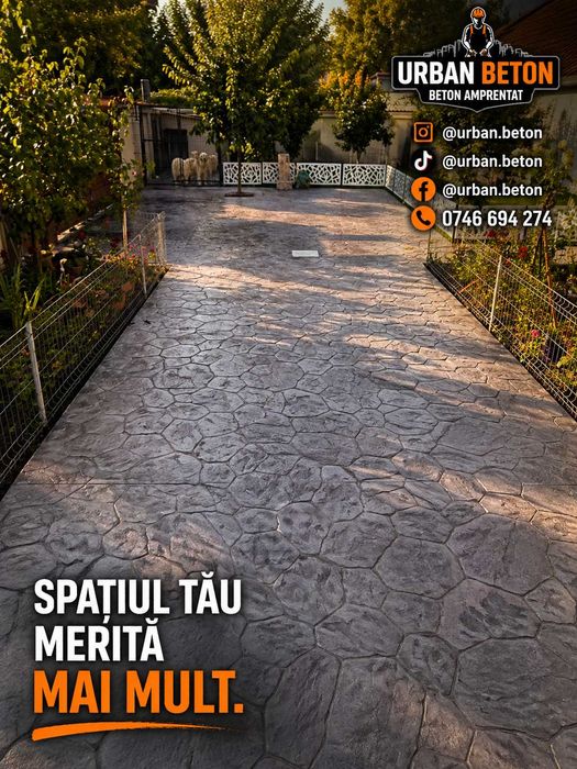 Beton Amprentat pentru Curte | Urban Beton Premium