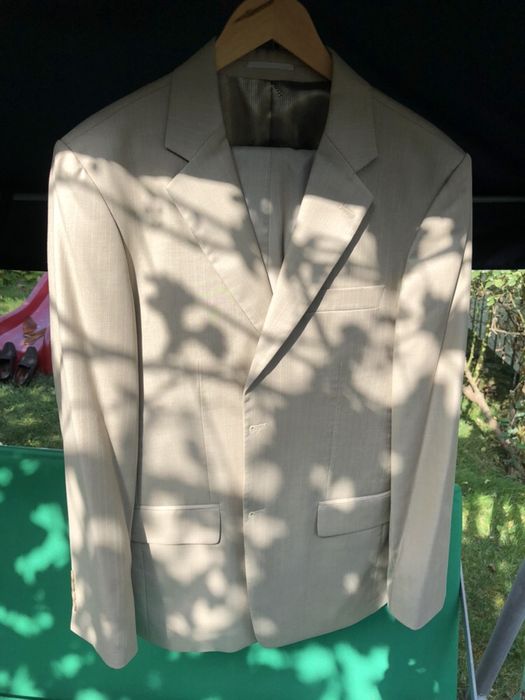 Costum 90% Lână Roberto Bossi, Bej, mărimea 54 stare impecabilă