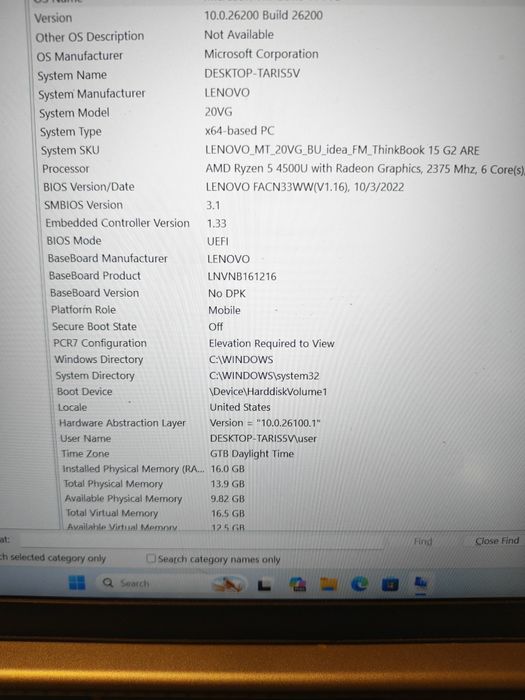 Laptop Lenovo Thinkbook 15 G2 ARE