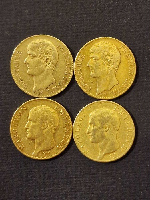 Златна Монета 40Франка Наполеон Консул AN XI-AN12 и Наполеон 1806-AN13