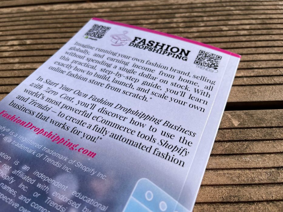 Книга за дропшипинг на дрехи и мода със Shopify (Английски език)