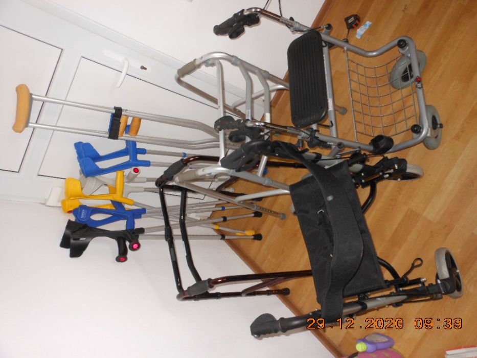 Carje ortopedice aluminiu, reglabile, antebrat, cadru , rolator ,set2
