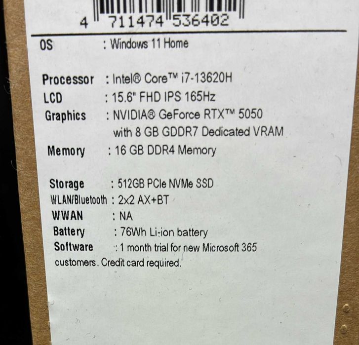 Hope Amanet P3 Acer Nitro V15 Rtx5050 Nou/Sigilat