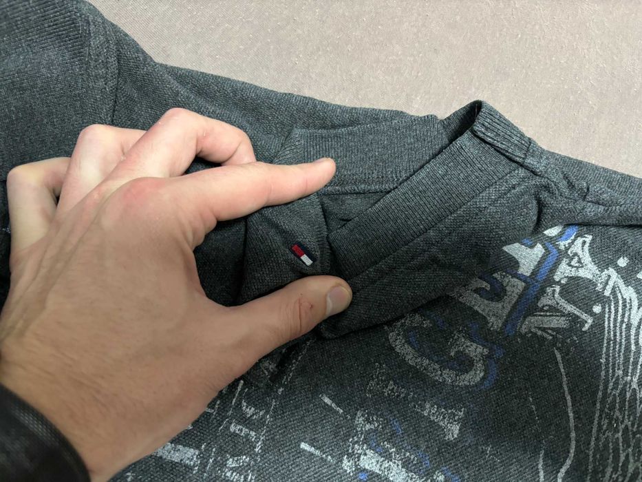 Tricou POLO Tommy Hilfiger/NASA Gri cu imprimeu , Marimea S (EUR36-38)