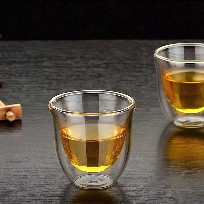 Термоустойчиви чаши с двойно дъно за кафе, чай, капучино 150 мл