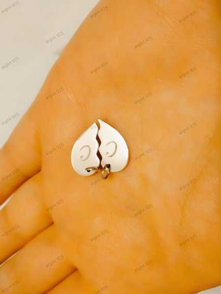 Lichidare stoc! Inima argint cuplu ,Carla.&Claudiu,Andrei &Mada,C&C