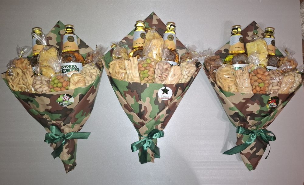 Мужские букеты .Корзины