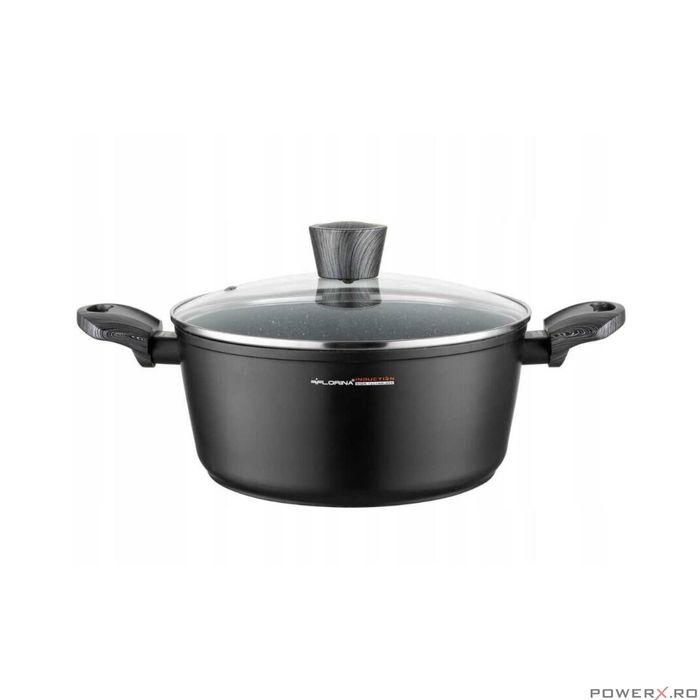 Oala pentru inductie, Florina, Aluminiu, Negru, 6.1l