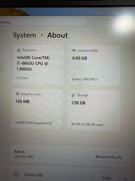 Laptop Dell Latitude 5400