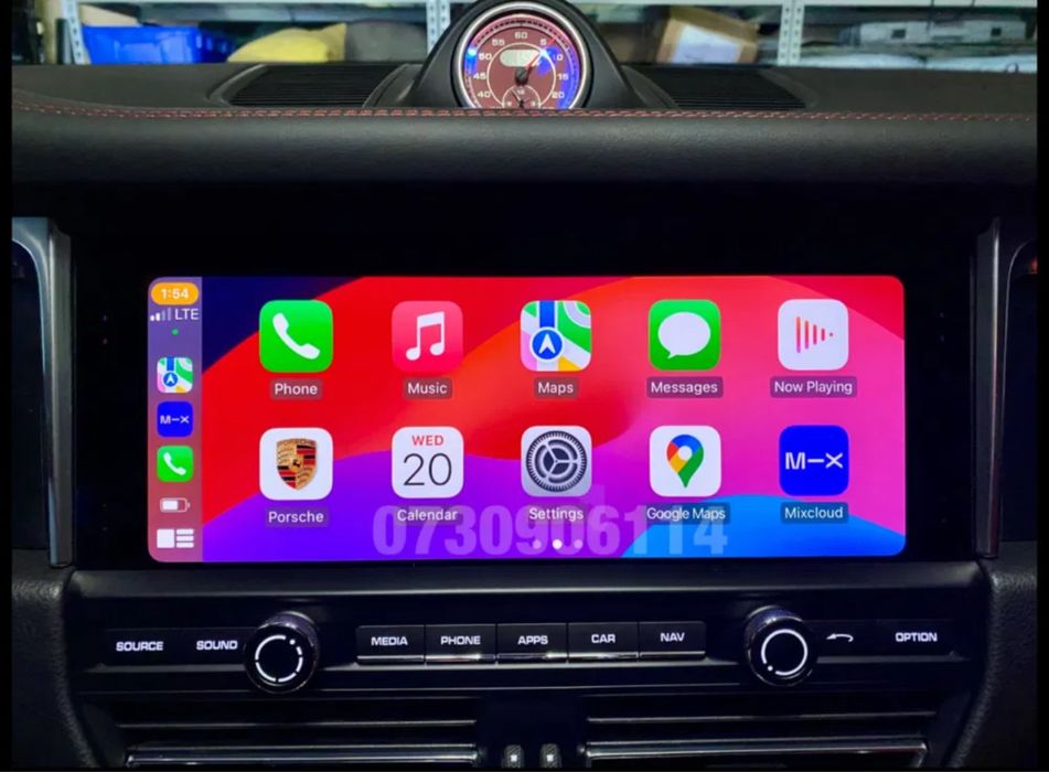 Carplay FULLscreen PORSCHE Cayenne Macan Panamera Taycan navigatie SD