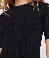 Elisabetta Franchi емблематична малка черна фино плетиво рокля