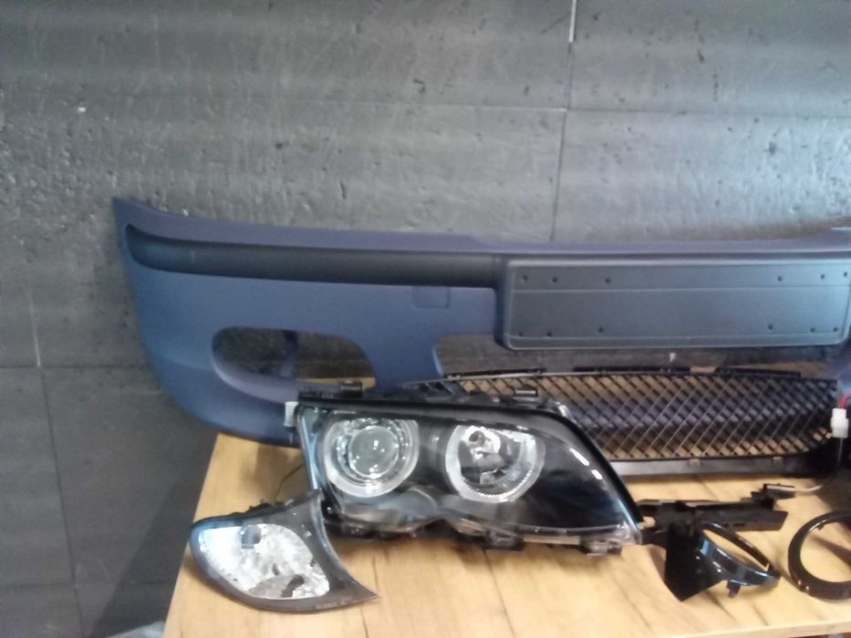 Bara fata M-LOOK + Faruri + semnalizare BMW E46 facelift 2001-2005