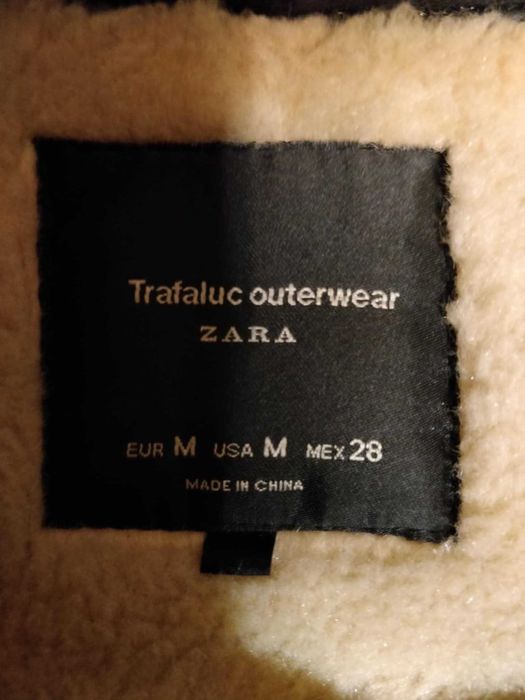 Zara дебело кожено палто  Biker Jacket яке/палто с подплата