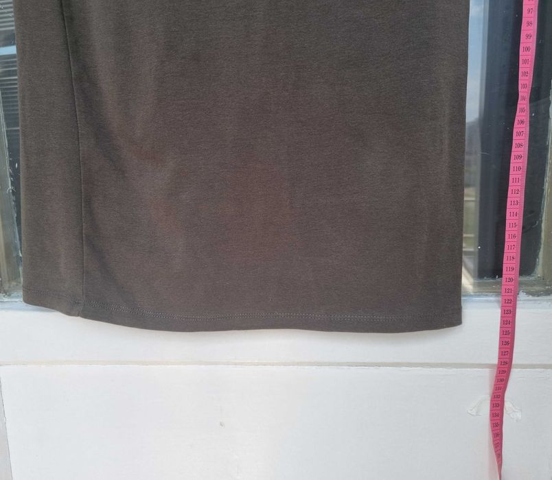 Rochie lungă ZARA mărimea L maro-kaki cu guler înalt