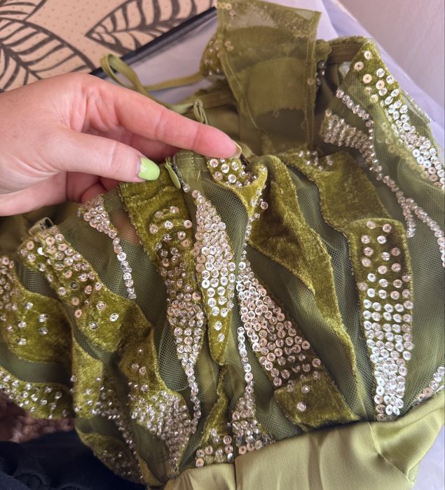Rochie verde elegantă