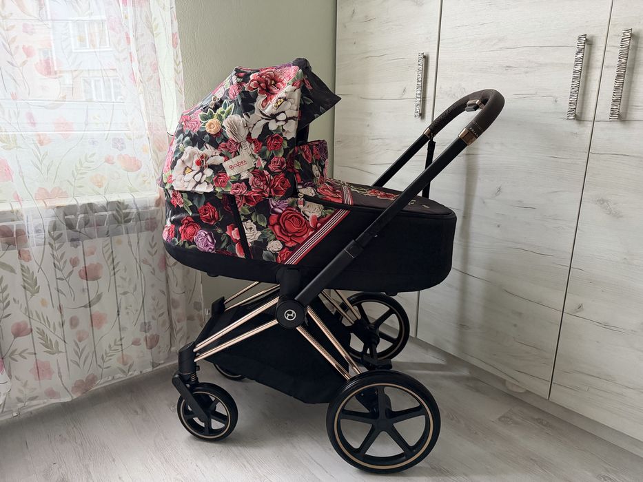 Детска количка CYBEX PRIAM Rose Gold / Spring Blossom