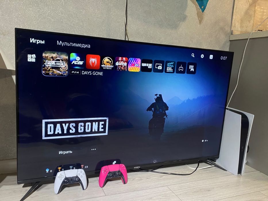 PlayStation 5 + Smart TV 55" + 2 геймпад + Ойындар