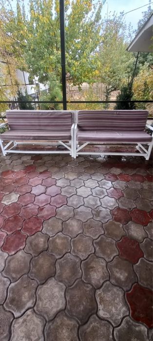 Скамейка с матрасом