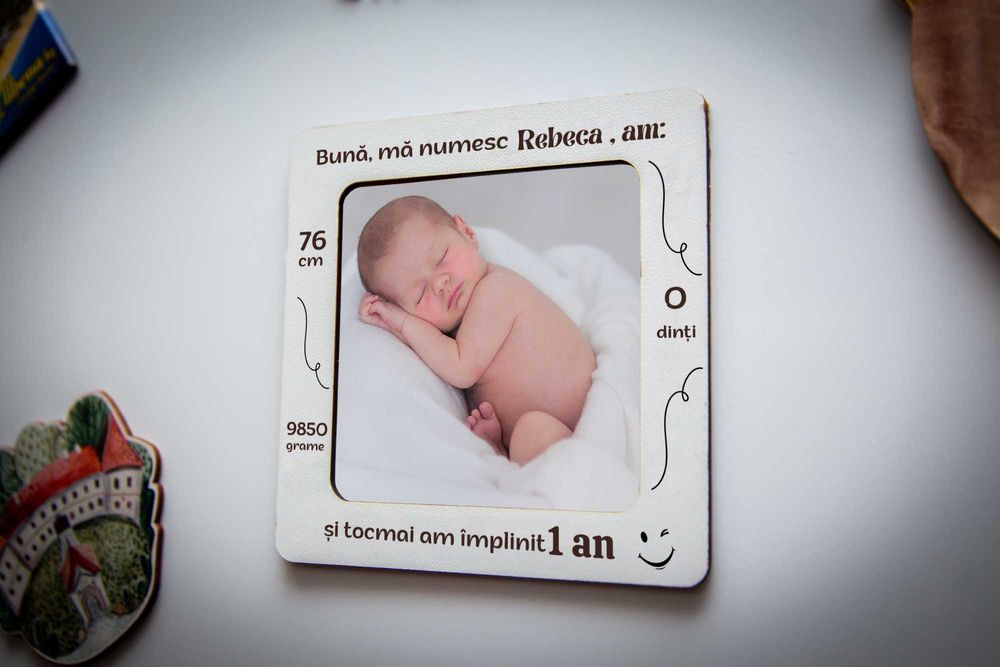 Cadou unic! Magnet de frigider/rama foto, gravată,personalizabil!