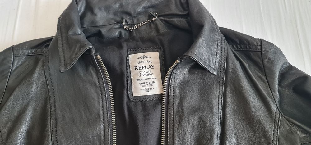 REPLAY  яке от естествена кожа