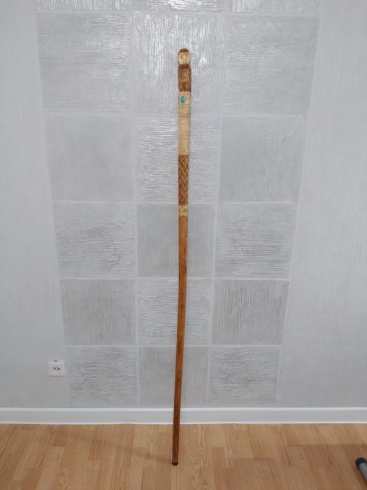 Посох резной,ручной работы.