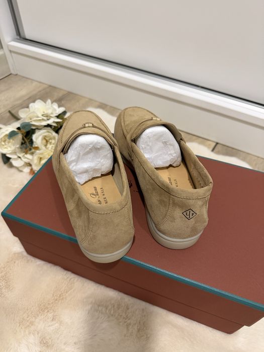 Мокасини естествен велур Loro Piana