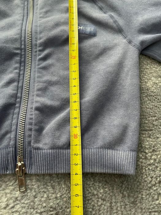 Bo+Tee Women's Cropped Full zip Indigo Purple Long Sleeve Athletic Top