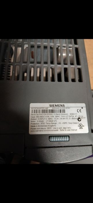 Siemens micromaster 440   5.5kw
