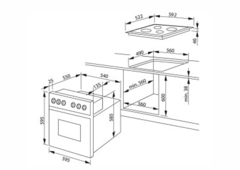 Фурна за вграждане Amica EHC 12516