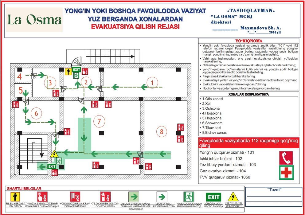 Evakuatsiya rejalari , План евакуатсия