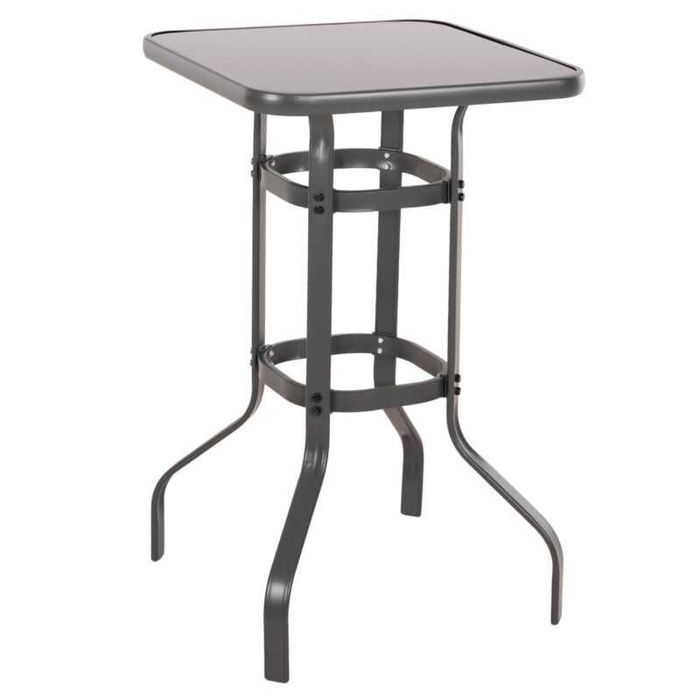 Маса, FIGGY, Черен, Сив, Шампанско, Стъкло, 60х60х100см.