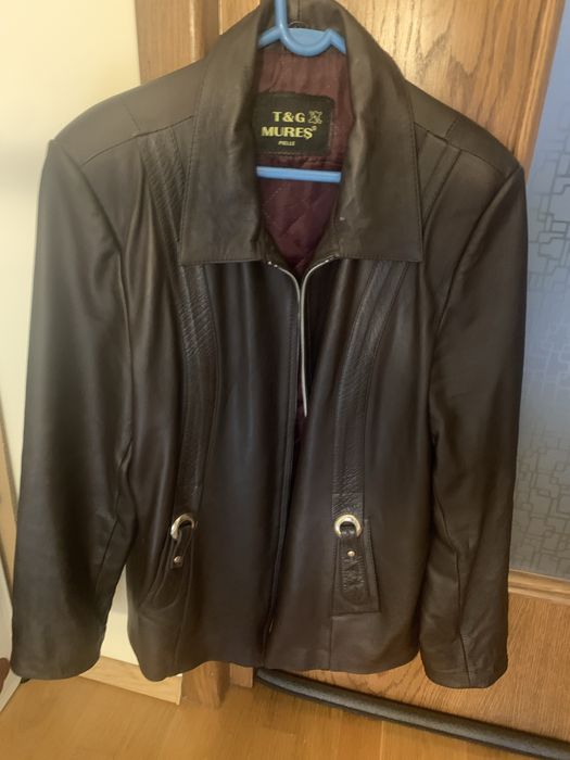 Geaca stil pardesiu din piele de Dama ca NOUA