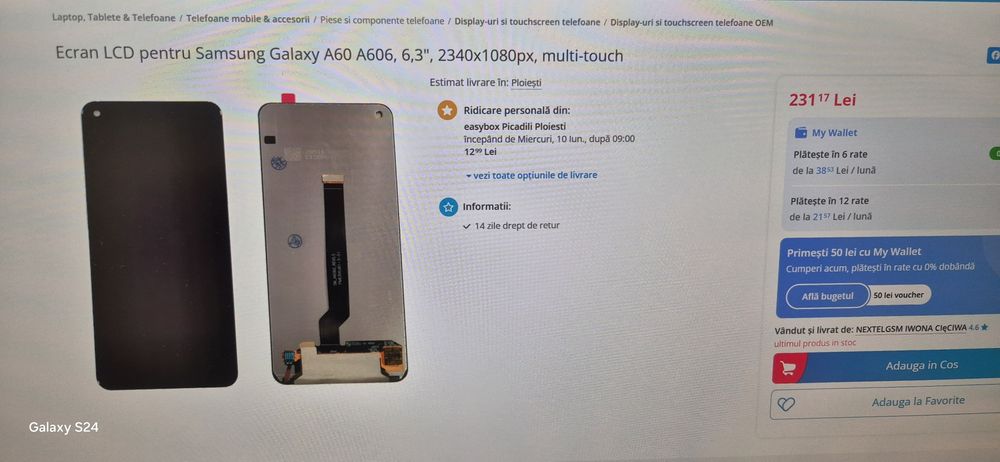 Ecran display cu rama Samsung A60 A606