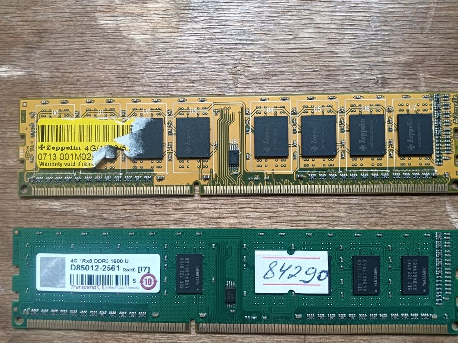 ОЗУ по 4 Гб две планки