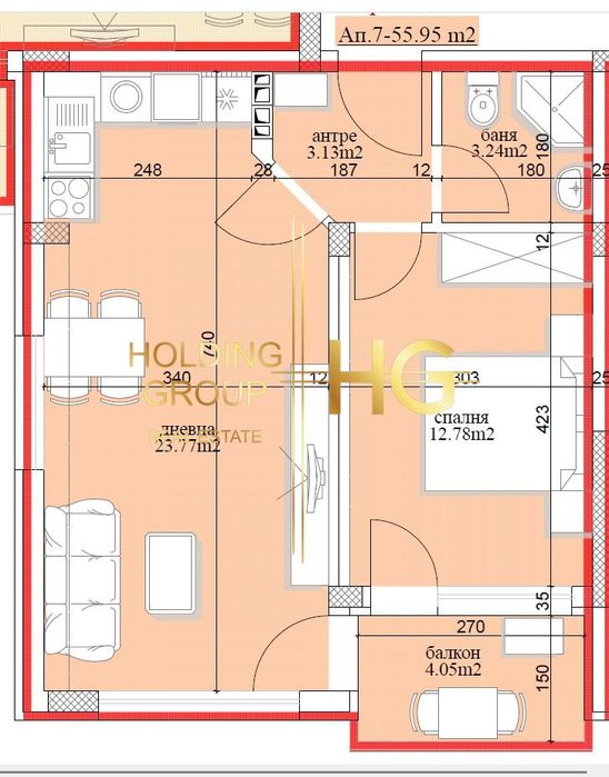 2-стаен в Варна-Бриз площ 75 цена 146500 - снимка 8