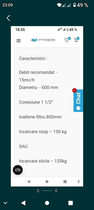 Vând filtru nisip piscina
