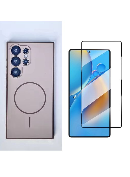 Samsung S25 S26 PLUS ULTRA - Husa Tpu Magnetica Ultra Slim + Folie Sticla Full Edge