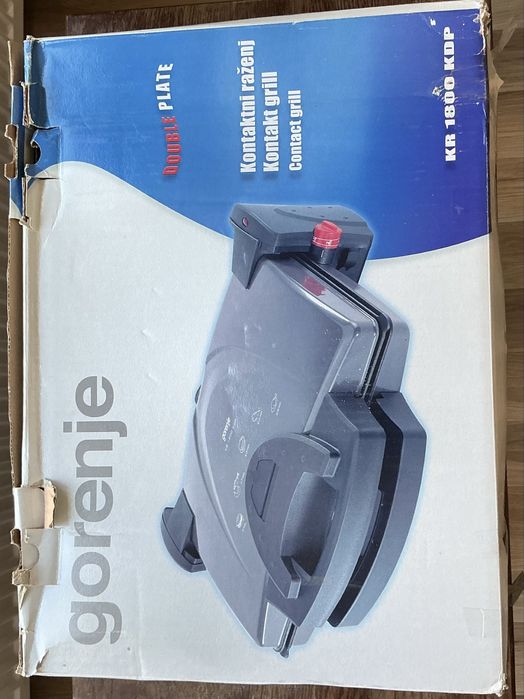 Grill electric dublu Gorenje 1800W KR1800KDP NOU, nefolosit