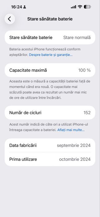 Iphone 16 plus pink 100% baterie