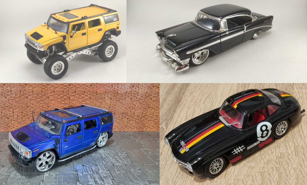 авто модели със забележки в 1/24 Danbury Mint, Revel, Bburago, Maisto