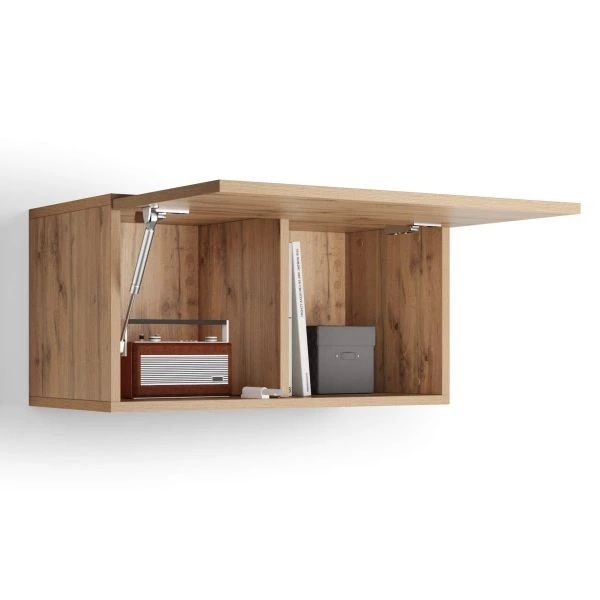 Dulap suspendat cu usa rabatabila, stejar rustic
