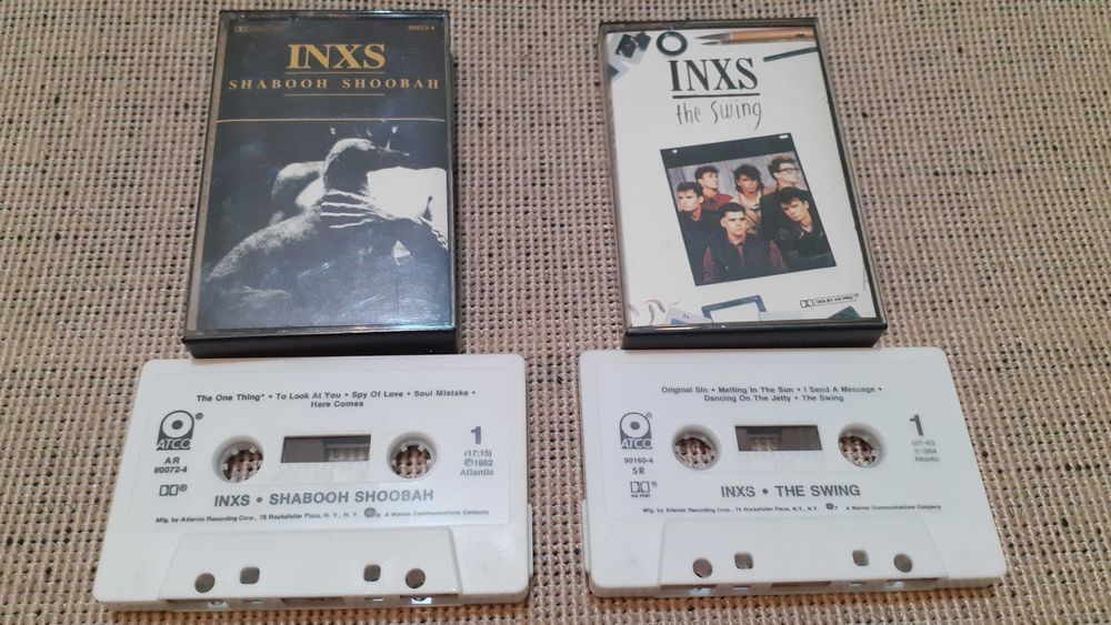 casete originale muzica INXS anii 70 80 albume Shabooh shoobah si The Swing caseta audio
