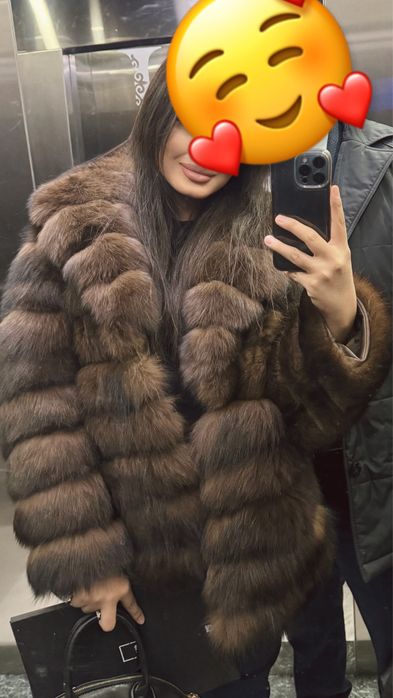 Шуба из натурального песца