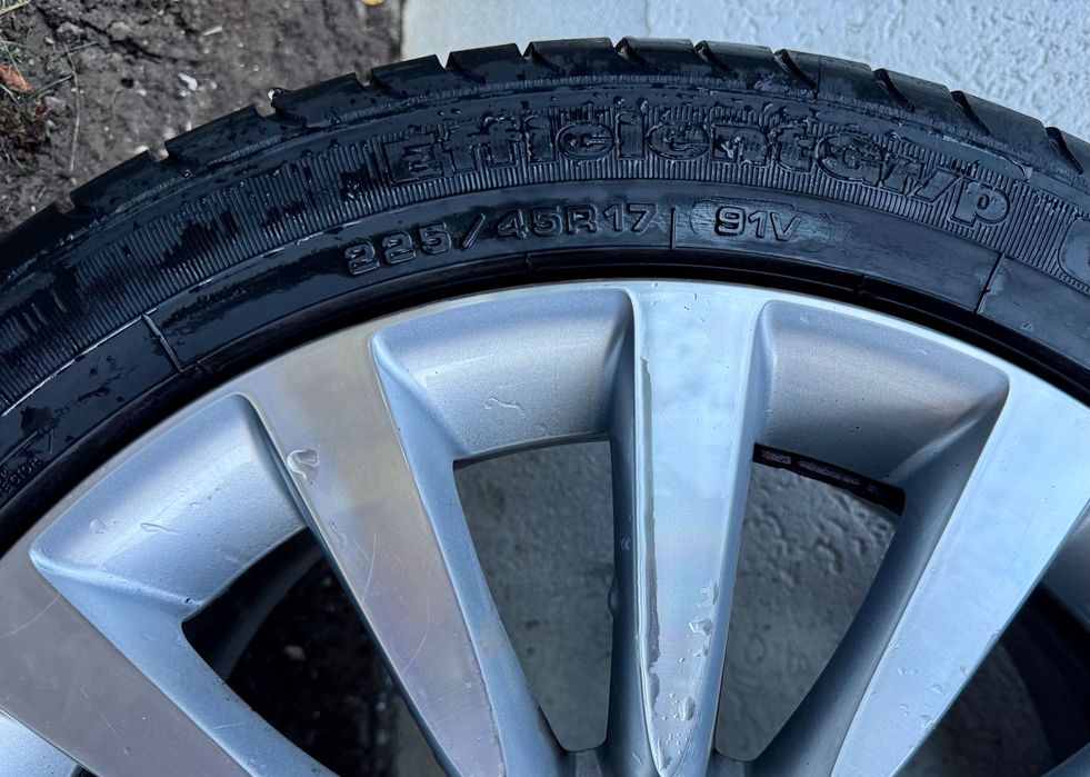 Jante 17” originale FIAT 4x98+anvelope de vara GoodYear EfficientGrip