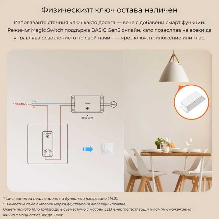 SONOFF BASIC Gen5 – Смарт WiFi превключвател с Matter