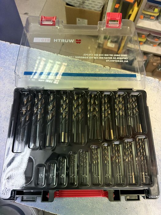 К-кт свредла Wurth red line за метал HSS 170броя ф1мм-ф10мм