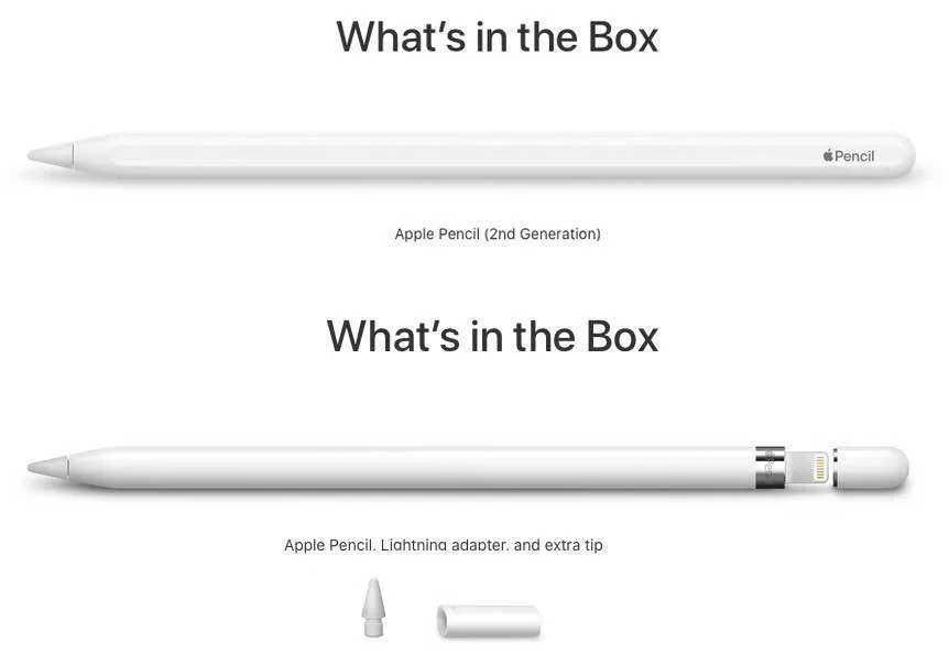 Apple Pencil 1 vs Pencil 2 стилиус