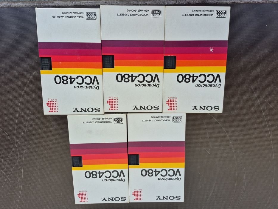 Vând 7 casete video 2000 VCC Sony 3hx2,4hx2,360,480 minute made in Germany