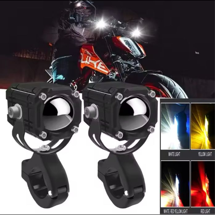 Proiectoare moto LED Devil Eyes stroboscop metal scuter ATV auto etc